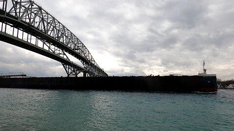 American Century 1000 Foot Bulk Carrier Ship Upbound To Lake Huron