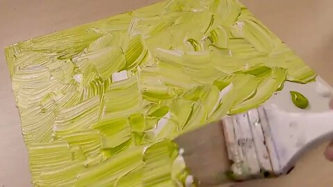 How to Draw a Girl in the Forest / Olive Green Acrylic Painting
