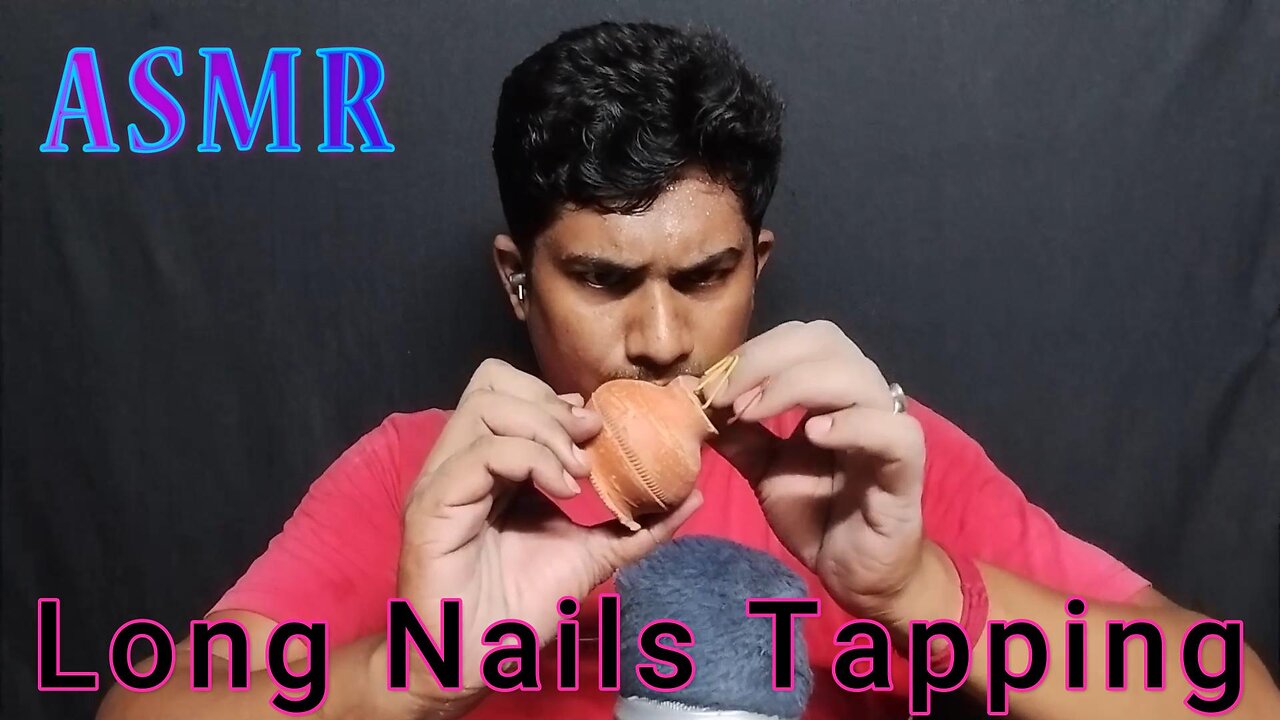 asmr of fast and aggressive long nails tapping