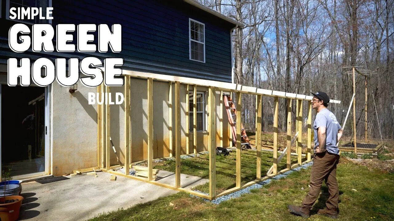I'm building a Greenhouse using recycled windows and 2x4's - Part 1