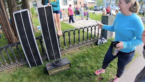THIS GARAGE SALE HAD QUITE THE SALESWOMAN