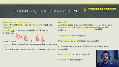 Questão 05 - TJ/CE - Língua Portuguesa - Cespe 2023