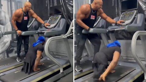 Athlete without legs runs incredibly fast on treadmill