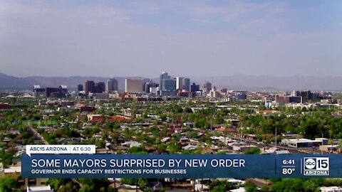 Some mayors say they were surprised by Gov. Ducey's order