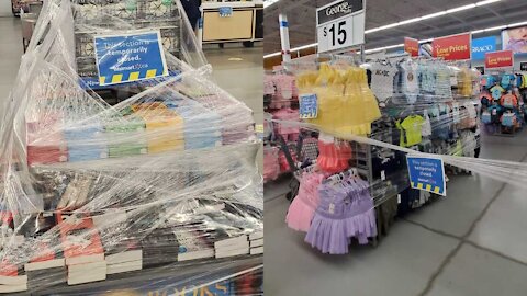 Walmarts In Ontario Are Giant Mazes Of Plastic Wrap & Caution Tape (PHOTOS)