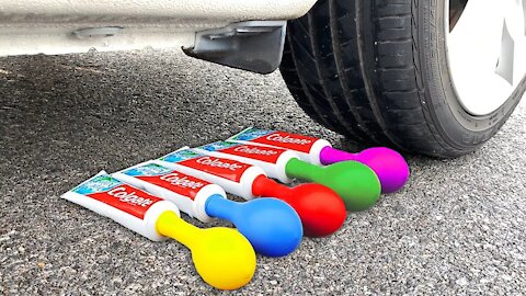 Car vs Jelly ,Toothpaste, Coca Cola