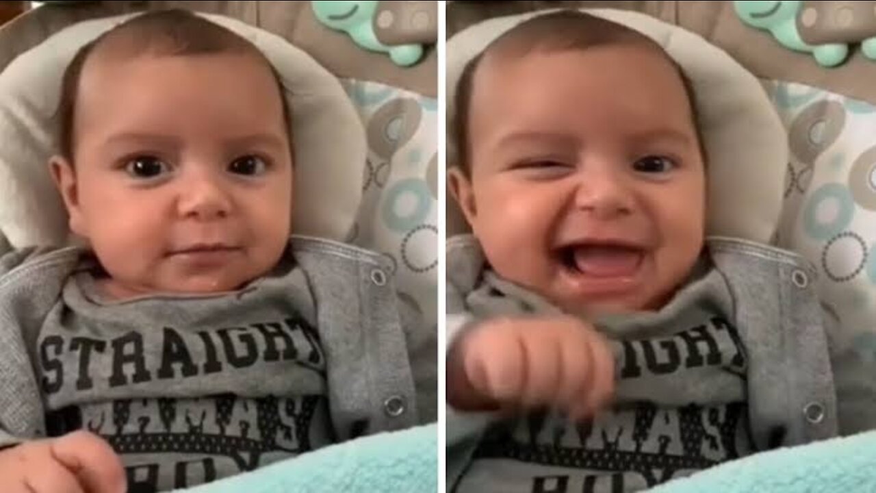 -month-old baby flawlessly says HI to mom #Shorts