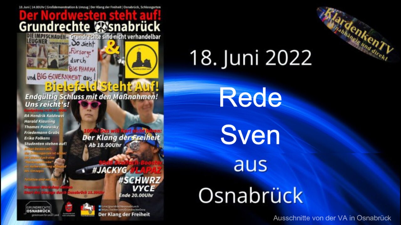 ➡️ Rede von Sven 💥 IMPRESSIONEN von der Veranstaltung in Osnabrück am 18.06.2022