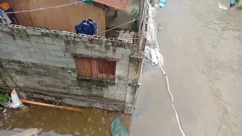 Water in the streets of Taguig City after rain