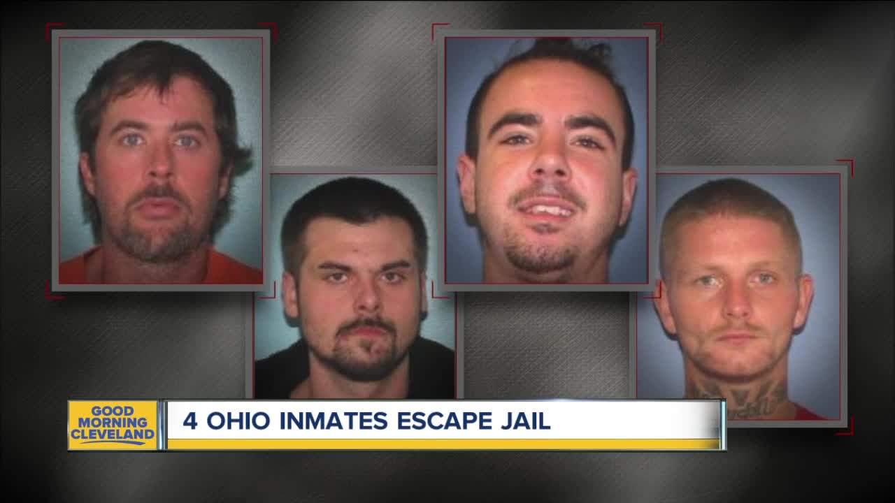 4 prisoners overpowered guards and escaped from an Ohio jail