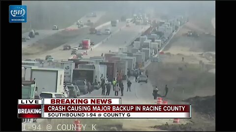 Crash closes all lanes of I-94/41 SB in Racine County