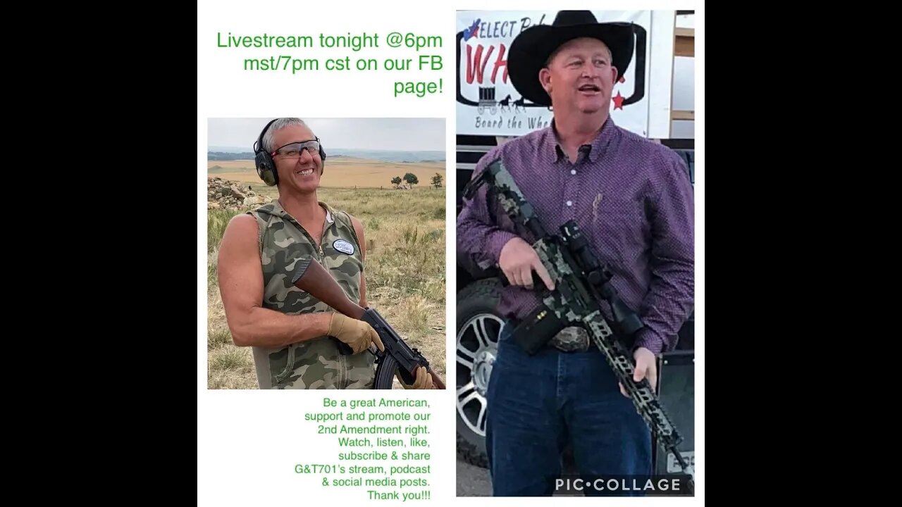 TONIGHTS Preview for GUNS & The 701- See ya live tonight 6pm mst/7pm cst - #KeepYourPowderDry