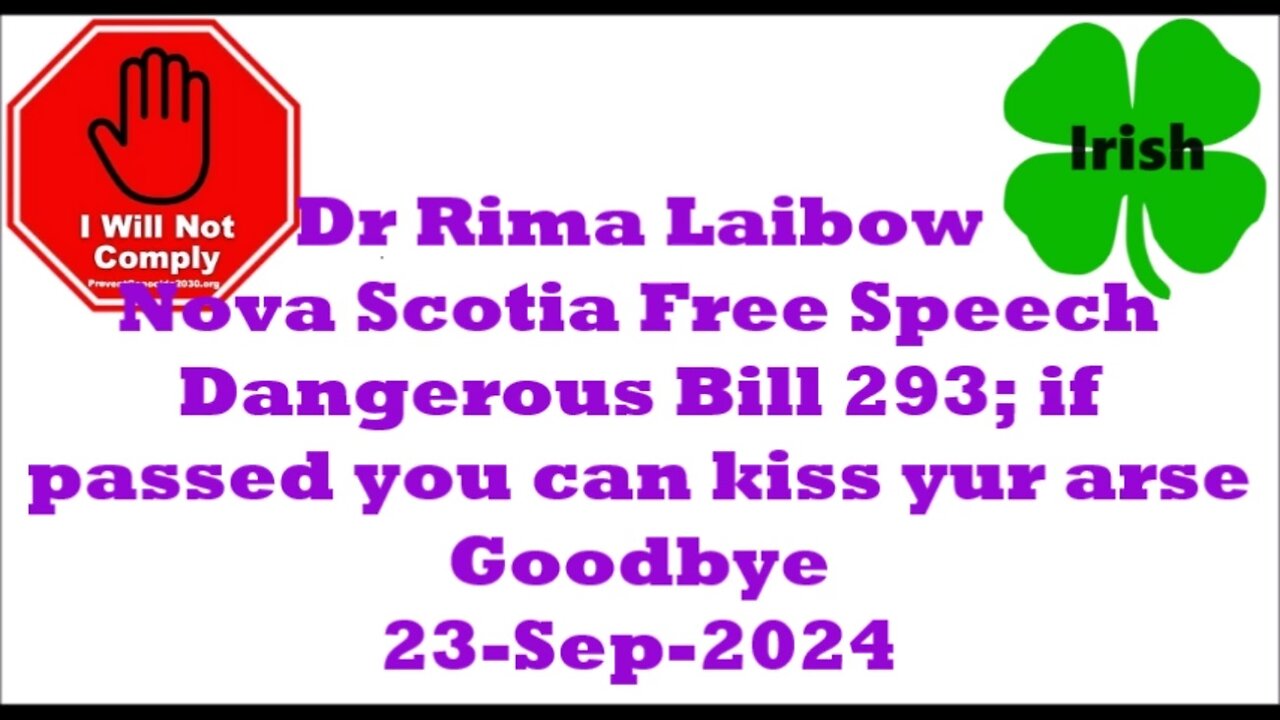 Dangerous Bill 293 if passed you can kiss yur arse goodbye 23-Sep-2024