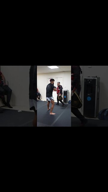 Morgan Charriere's warmed up and ready to make his first UFC walk in front of his hometown crowd! 🇫🇷