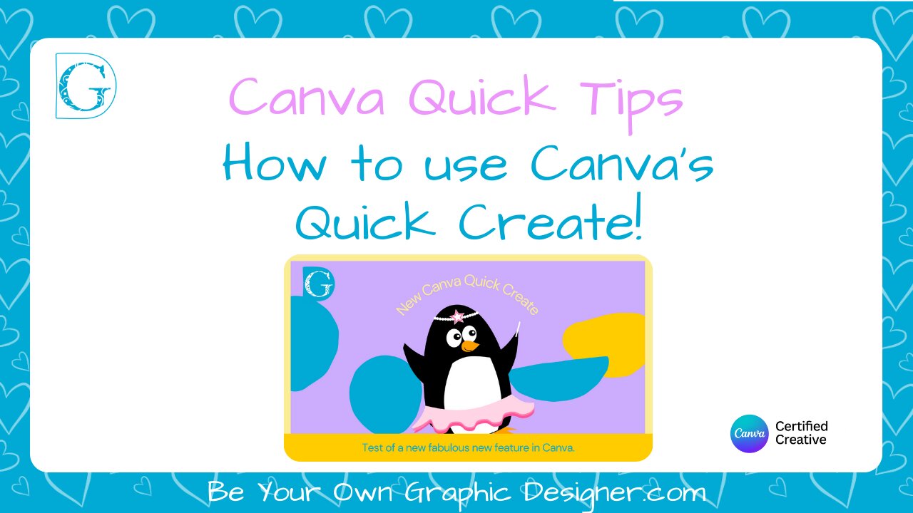 Canva Quick Tip - How to use Canva Quick Create