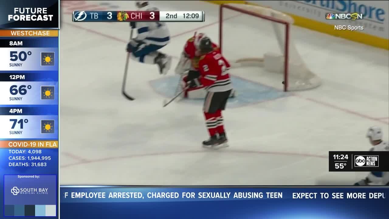 Lightning comeback to beat 'Hawks 6-3