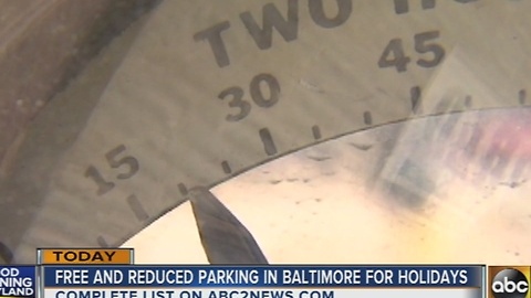 Free, reduced parking in Baltimore for the holidays