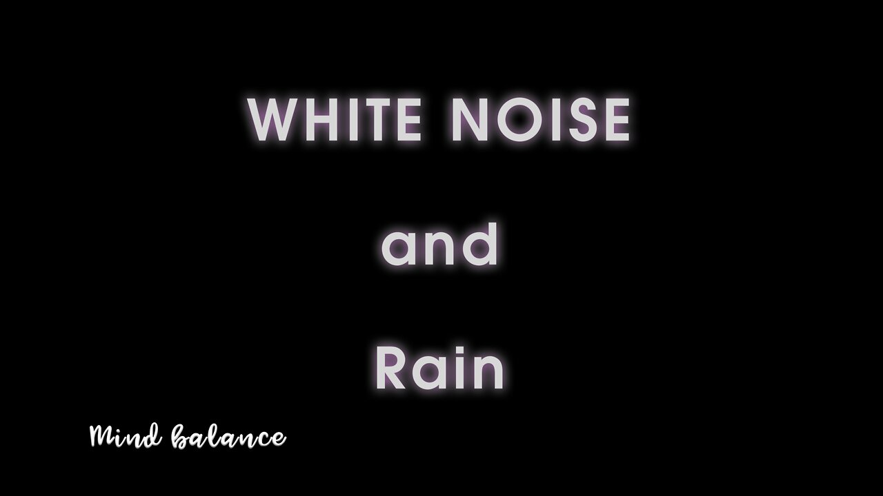 White Noise and Rain in black background