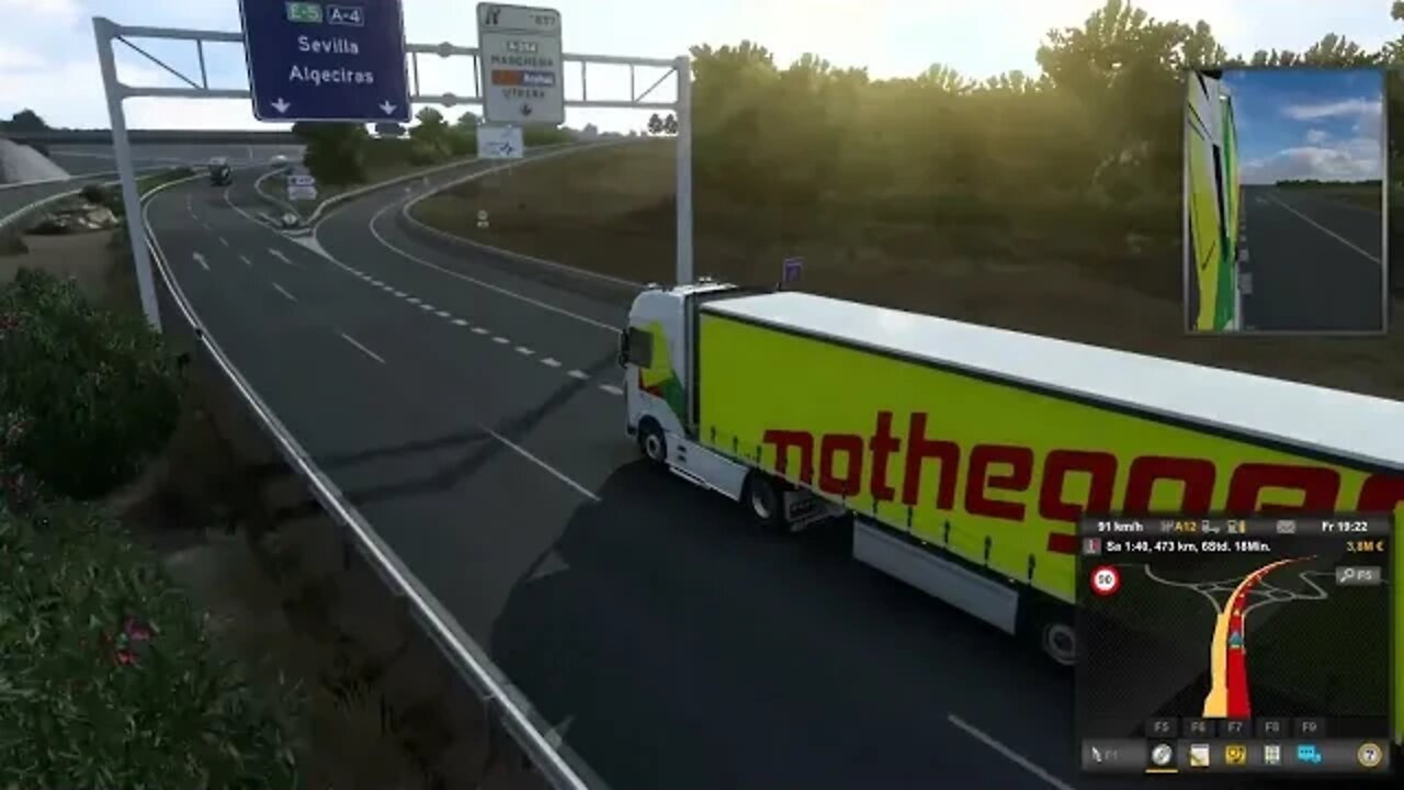 Eurotrucksimulator 2. Mit dem LKW durch Europa Auf der Pro Mod mit guter Musik.