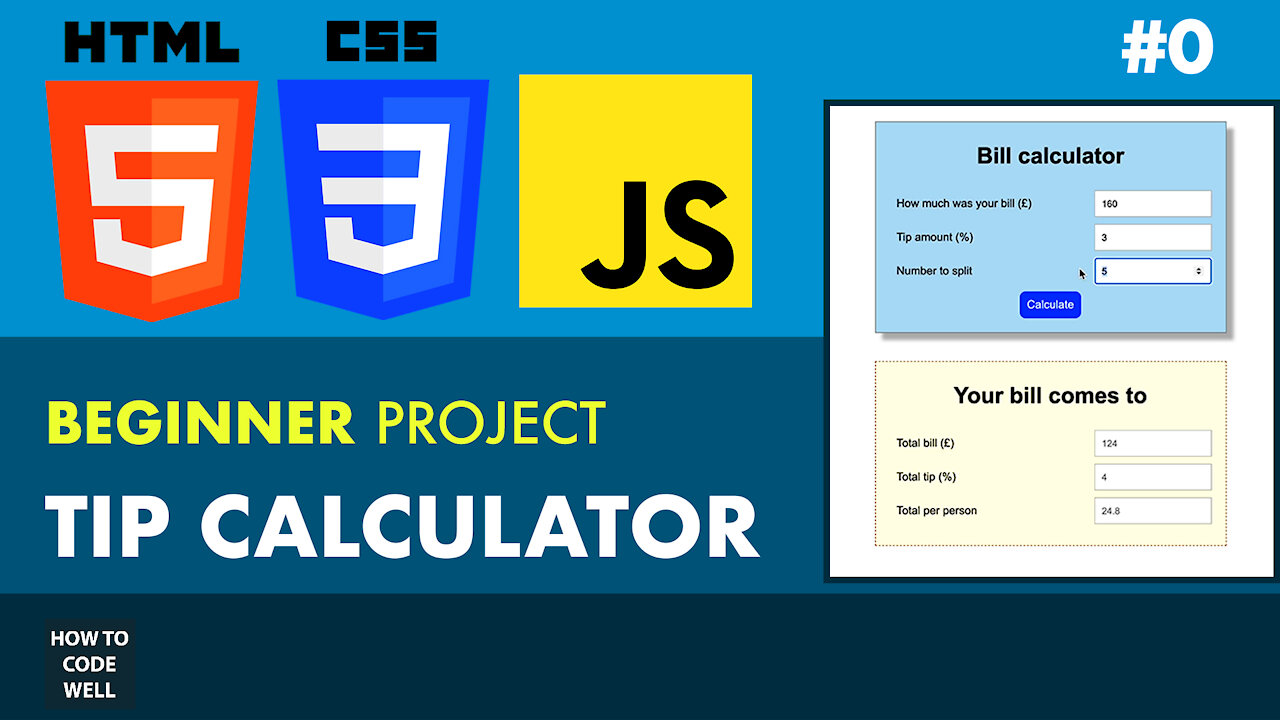 0: Intro - Build a Tip Calculator - JavaScript Project