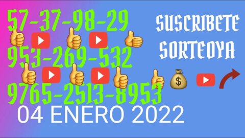 SORTEOYA NUMERO PROBABLE 4 ENERO 2022