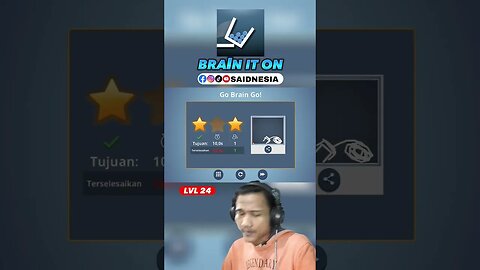 Benturkan bola ke tembok kiri | Brain It On level 24