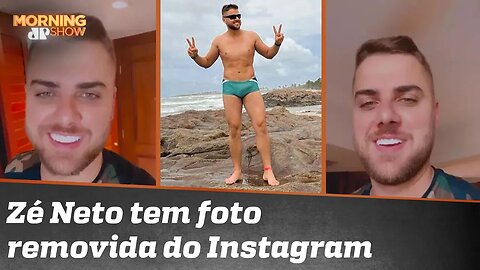 Instagram remove foto de sertanejo com sunga preenchida no padrão Kid Bengala