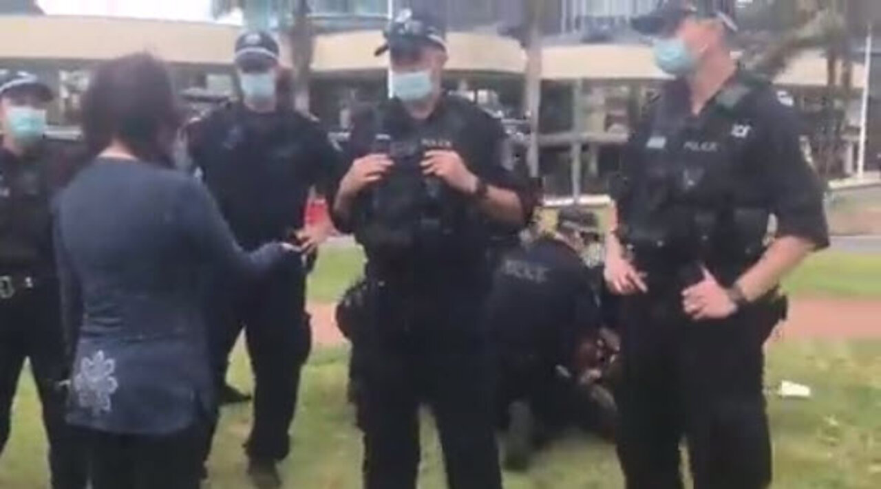 Man arrested for sitting on the ‘wrong side of the grass’ between the New South Wales and Queensland