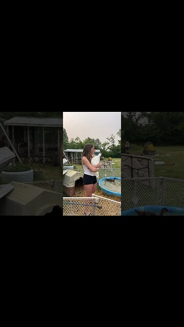 My granddaughter came to visit her duck