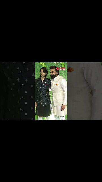 Bobby Deol POSES with his son at Karan Deol's Sangeet ceremony #shorts #bobbydeol #karandeol