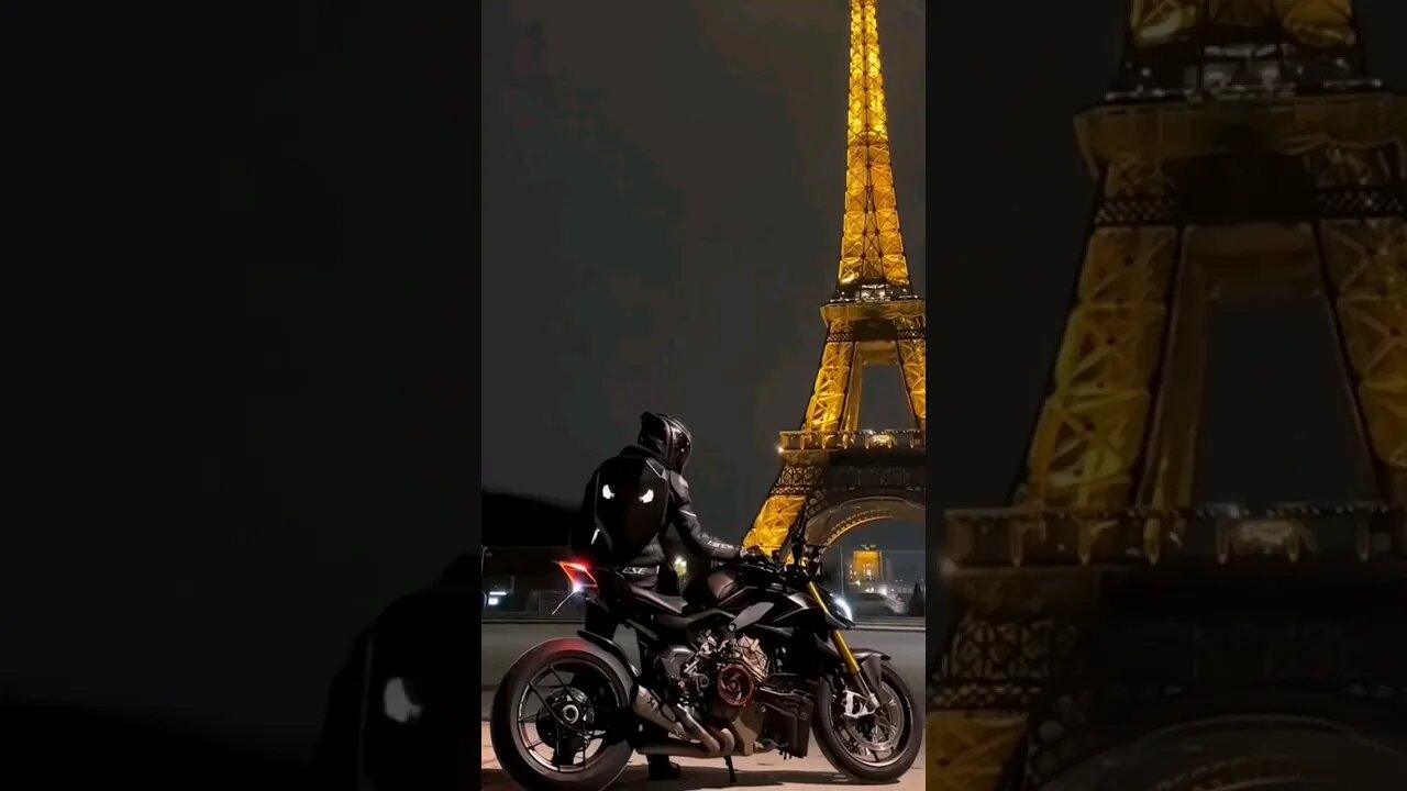 beautiful black outfit with motorcycle yijian33
