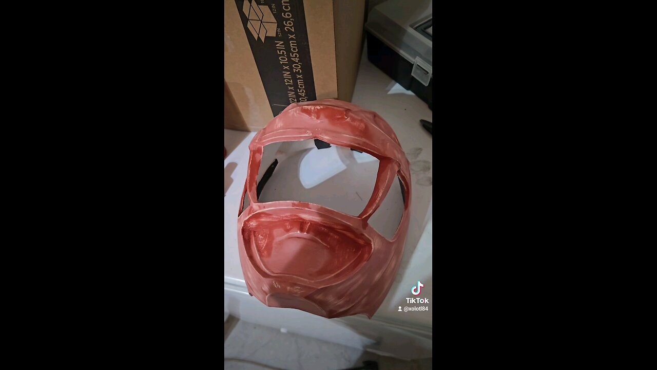 Sabertooth tiger helmet build pt 9 (wet sand 1) #mmpr #cosplay #subscribe #like #trini #rangernation