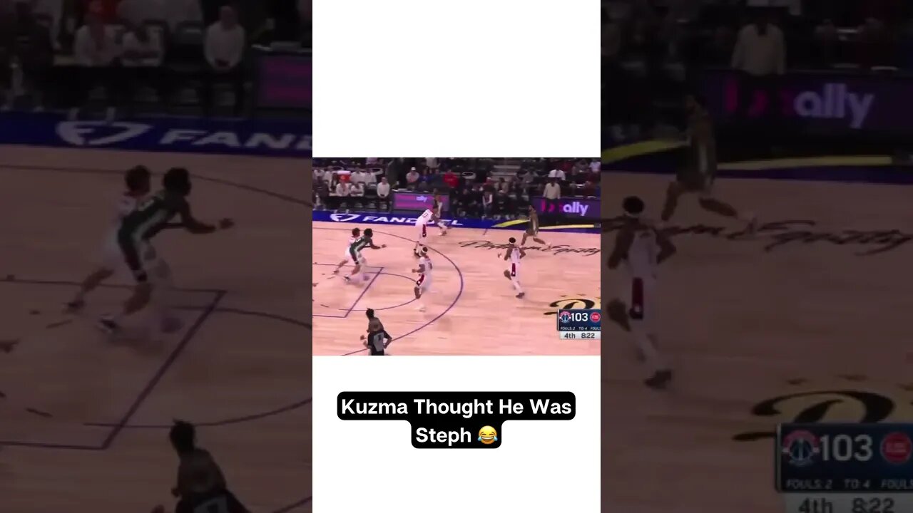 Kyle Kuzma Thought He Was Steph 😂