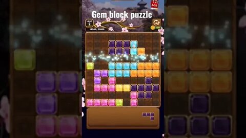 Gem Block Puzzle 17,700 Points. #shorts