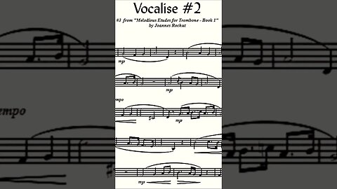 [TRUMPET VOCALISE ETUDE] Marcos Bordogni Vocalise for Trumpet #02