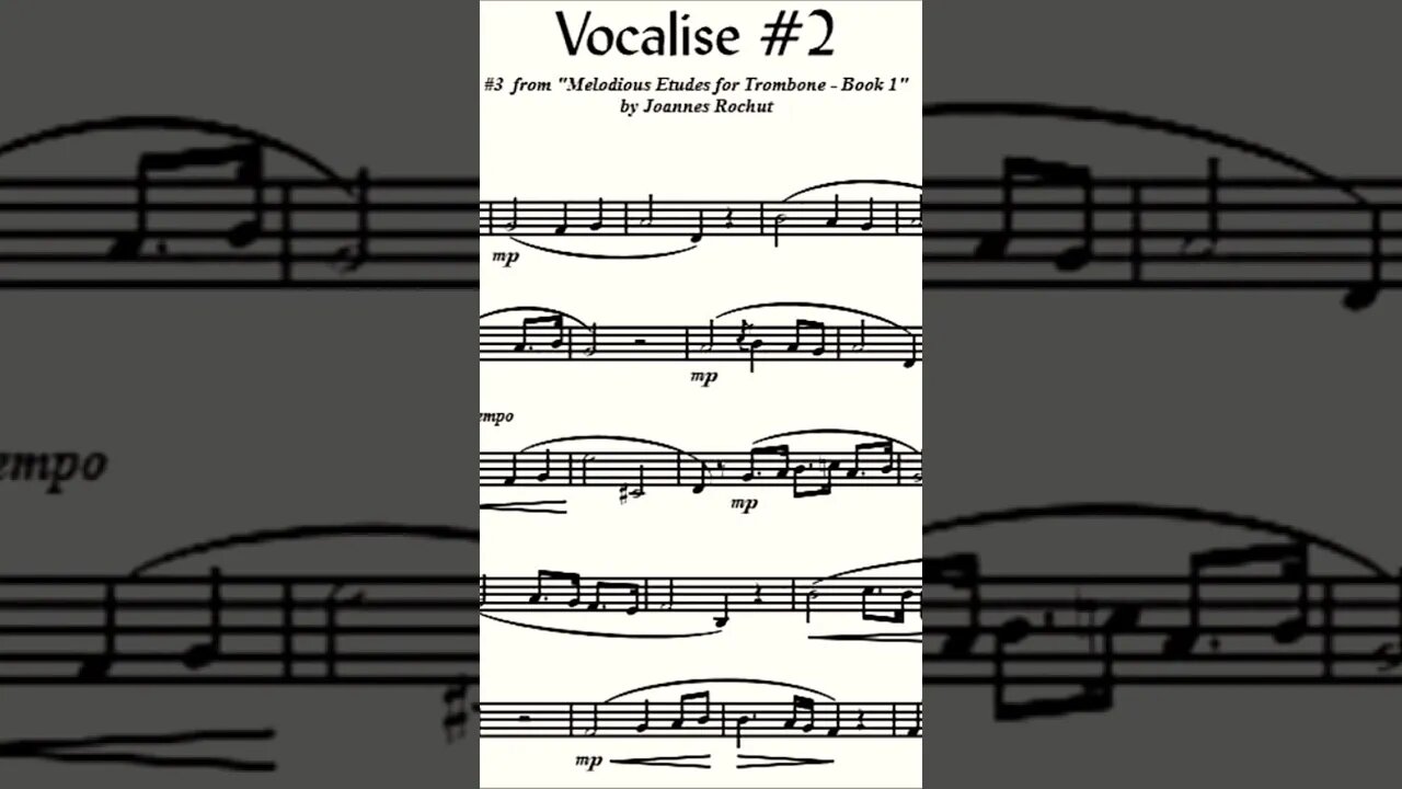 [TRUMPET VOCALISE ETUDE] Marcos Bordogni Vocalise for Trumpet #02