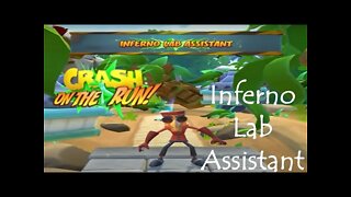 Crash Bandicoot: On The Run! Inferno Lab Assistant Battle Run Gameplay On Beach Jungle