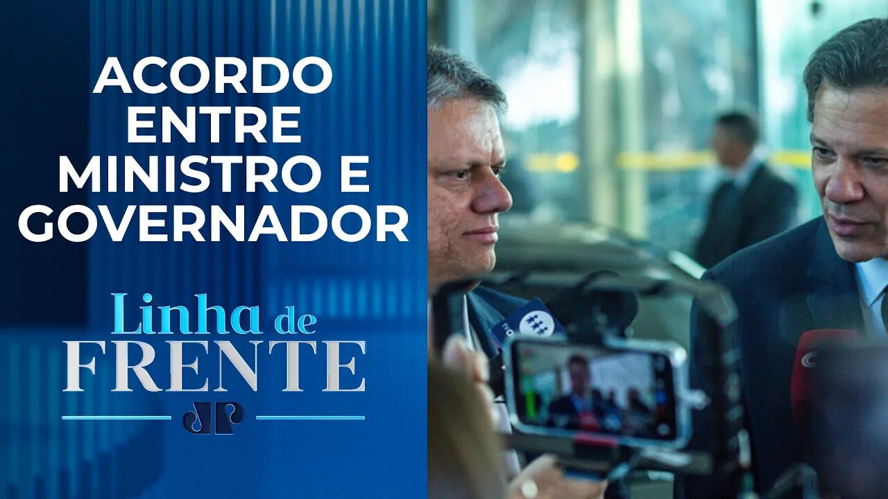 Após reunião com Haddad, Tarcísio diz que concorda com 95% da reforma tributária | LINHA DE FRENTE