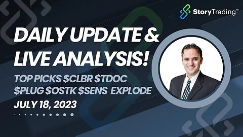 Daily Update & Live Analysis: $CLBR $TDOC $PLUG $OSTK $SENS Top Picks Explode