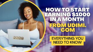 How I made $1000 in a month with udimi affiliate program