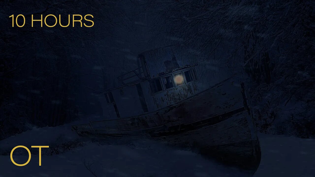 Fantasy Blizzard on a Ship Run Aground in the Forest | Howling Wind & Blowing Snow | 10 HOURS