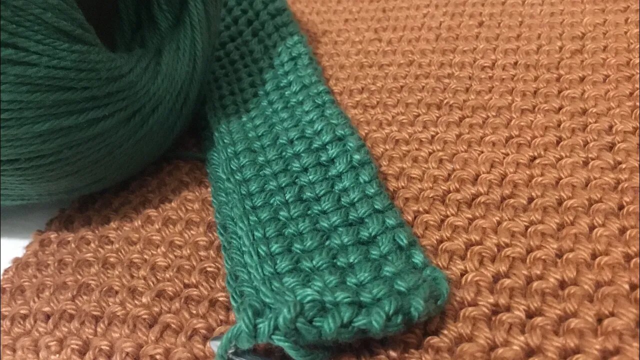 Ponto baixo efeito duplo #crochet #descansodepanela