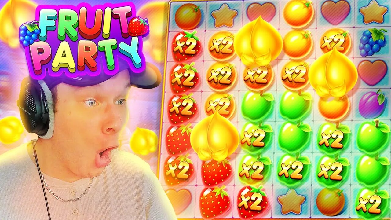 MY BIGGEST WIN ON FRUIT PARTY! RETRIGGER ON HUGE BUY!