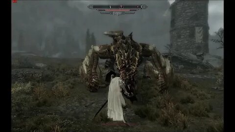 Elder Scrolls V: Skyrim - Templar Knight vs Elder Dragon