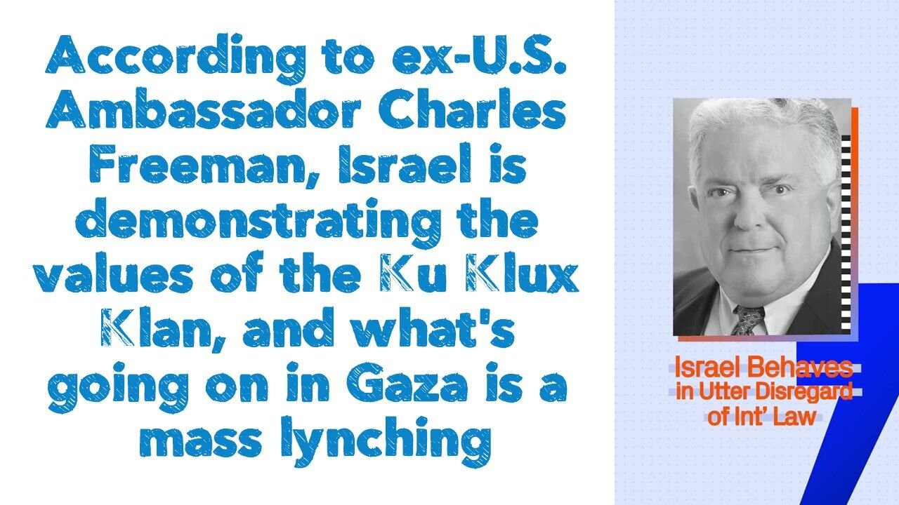 Israel is demonstrating the values of the Ku Klux Klan