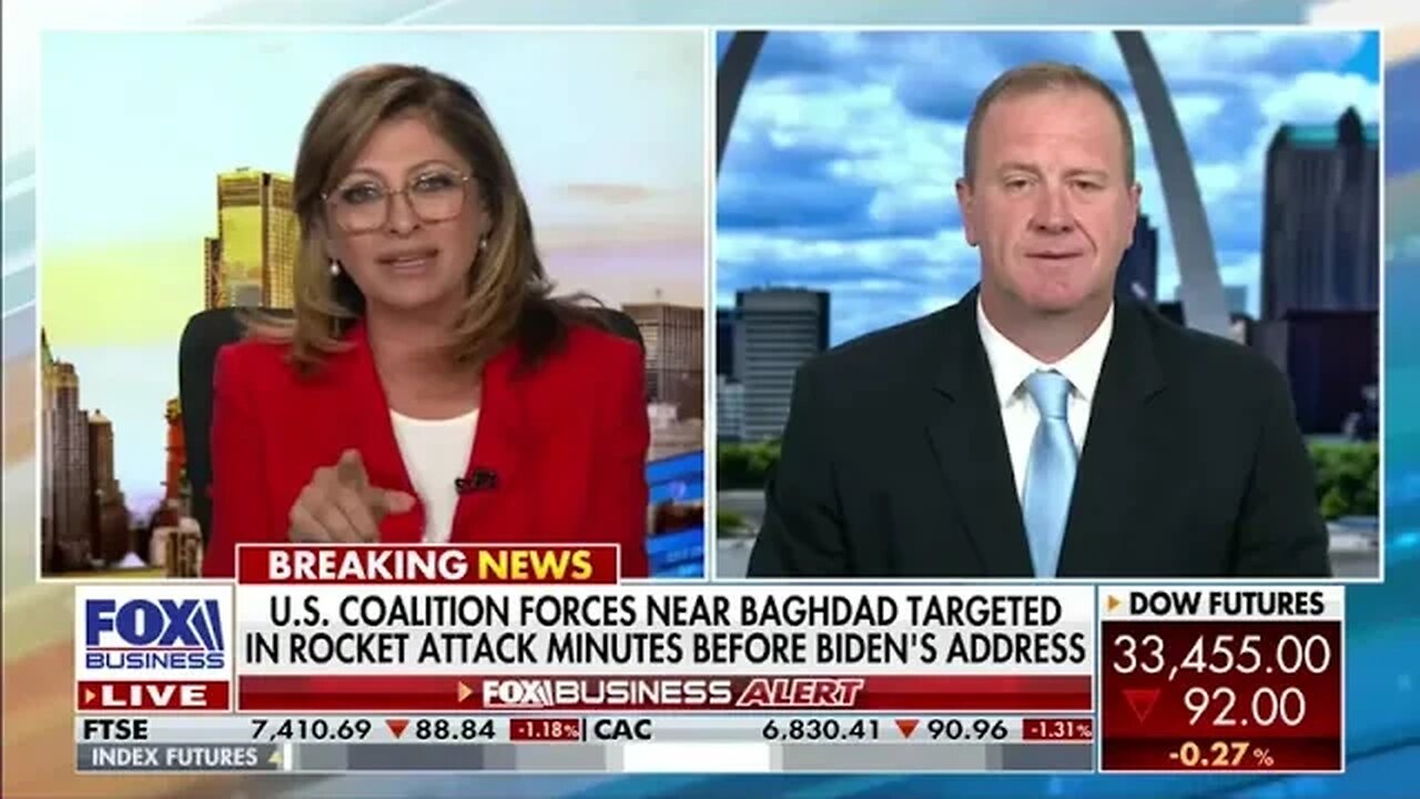 Senator Schmitt Joins @FoxBusiness to Discuss Israel and the Recent Attacks in Iraq