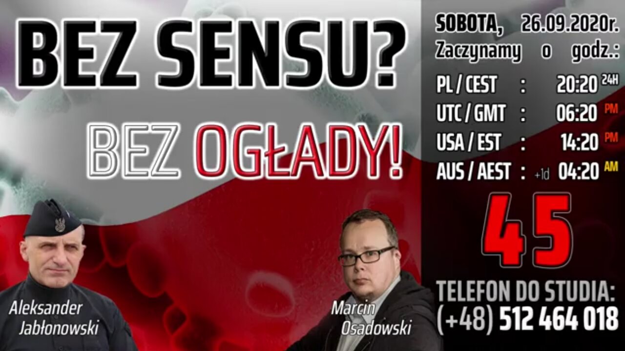 BEZ SENSU? BEZ OGŁADY! - Olszański, Osadowski NPTV (26.09.2020)