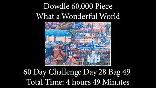 60,000 Piece Challenge What a Wonderful World Jigsaw Puzzle Time Lapse - Day 28 Bag 59!