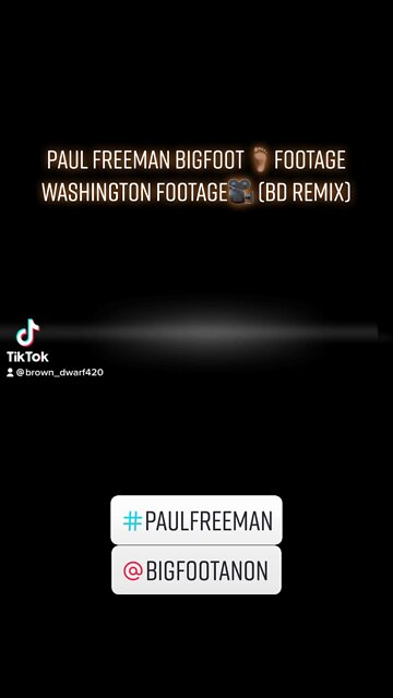 Paul Freeman Bigfoot Footage 👣