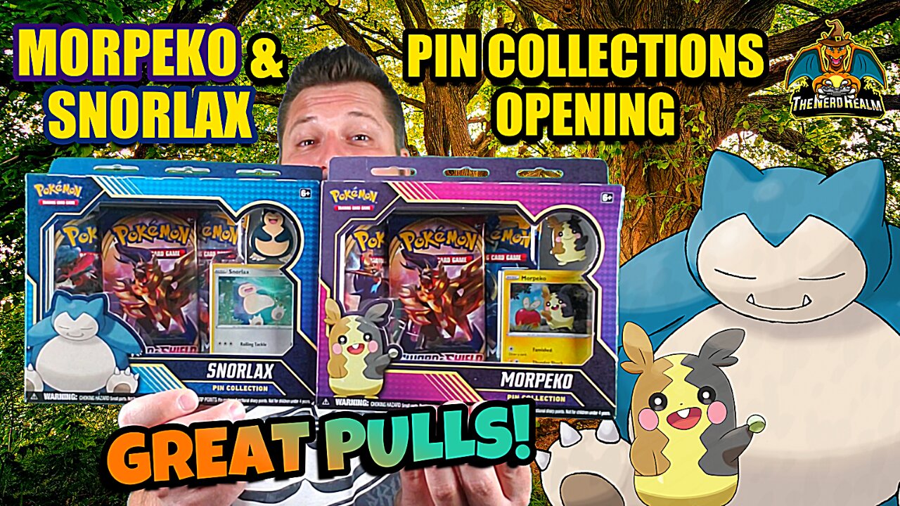 Morpeko & Snorlax Pin Collections | Pokemon Cards Opening